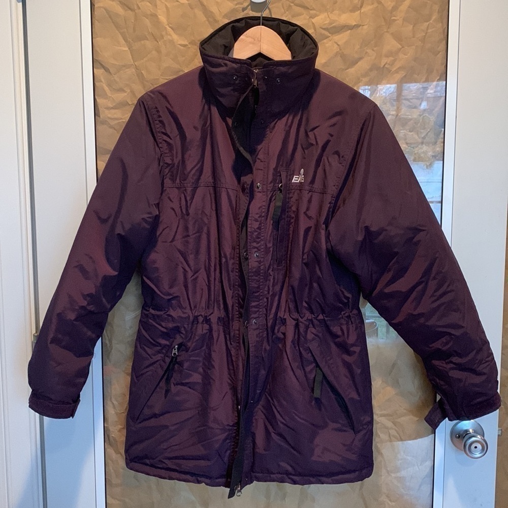 EMS Eastern Mountain Sports || Purple Full Double Zip Snap Jacket Multi Pocket M